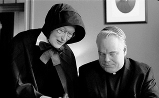 Meryl Streep and Philip Seymour Hoffman in a scene from "Doubt."