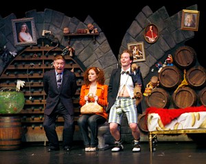 Left to right, Brian McKay, Christy Adamson and Stephen Patterson in a scene from "Dirty Rotten Scoundrels."