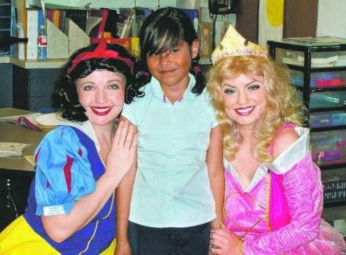 Kelly Bevel, left, Gabrielle Tostado and Therese Curatolo were at a recent princess party in Kings Beach.