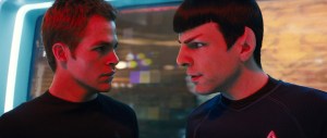 Chris Pine, left, plays Kirk and Zachary Quinto plays Spock in the new "Star Trek."