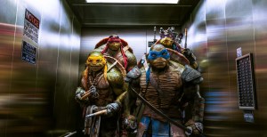 Left to right, Michelangelo, Raphael, Leonardo and Donatello fight the forces of evil in “Teenage Mutant Ninja Turtles.”  Photo courtesy of Paramount